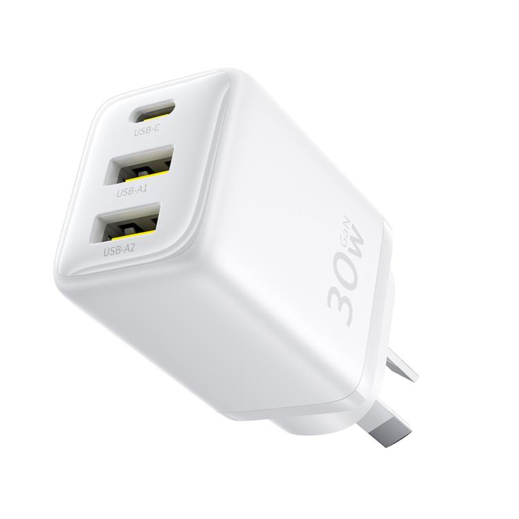 

Baseus EnerFill FE11 Dual USB-A, Type-C 30W Fast Charger, AU Plug(White)