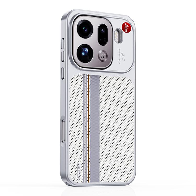 

For OPPO Find X9 Pro Flower World Series Leather Magnetic TPU Phone Case(Coastal White)