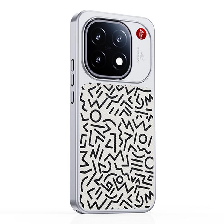 

For vivo iQOO 15 Flower World Series Leather Magnetic TPU Phone Case(Graffiti White)