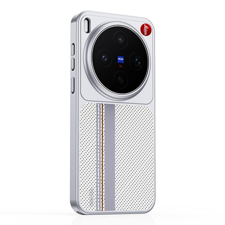 For vivo X300 Flower World Series Leather Magnetic TPU Phone Case(Coastal White)