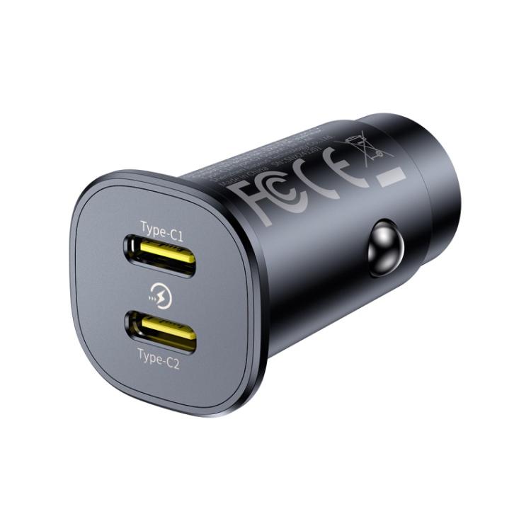 

Baseus GoTrip DP1 30W Dual Type-C Car Charger(Black)