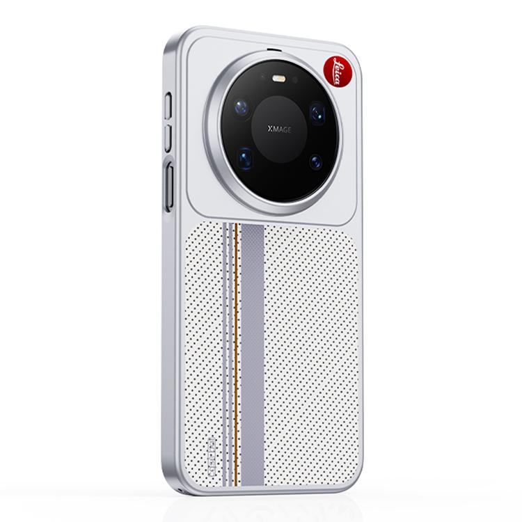 

For Huawei Mate 80 Pro Max Flower World Series Leather Magnetic TPU Phone Case(Coastal White)