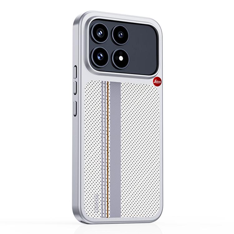 

For Redmi K90 Flower World Series Leather Magnetic TPU Phone Case(Coastal White)