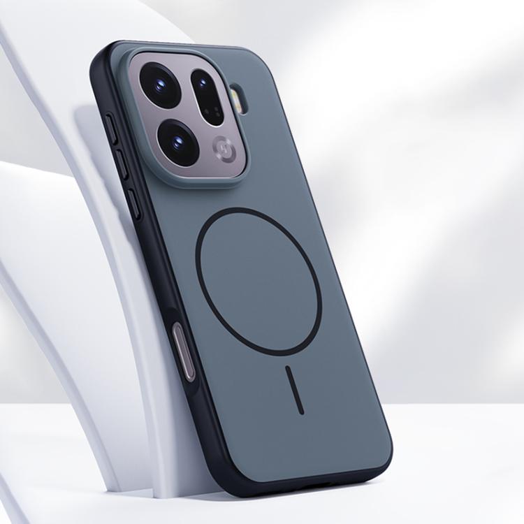 

For OPPO Find X9 Pro Boundless Series Skin Feel Magnetic Full Coverage Phone Case(Deep Sea Blue)