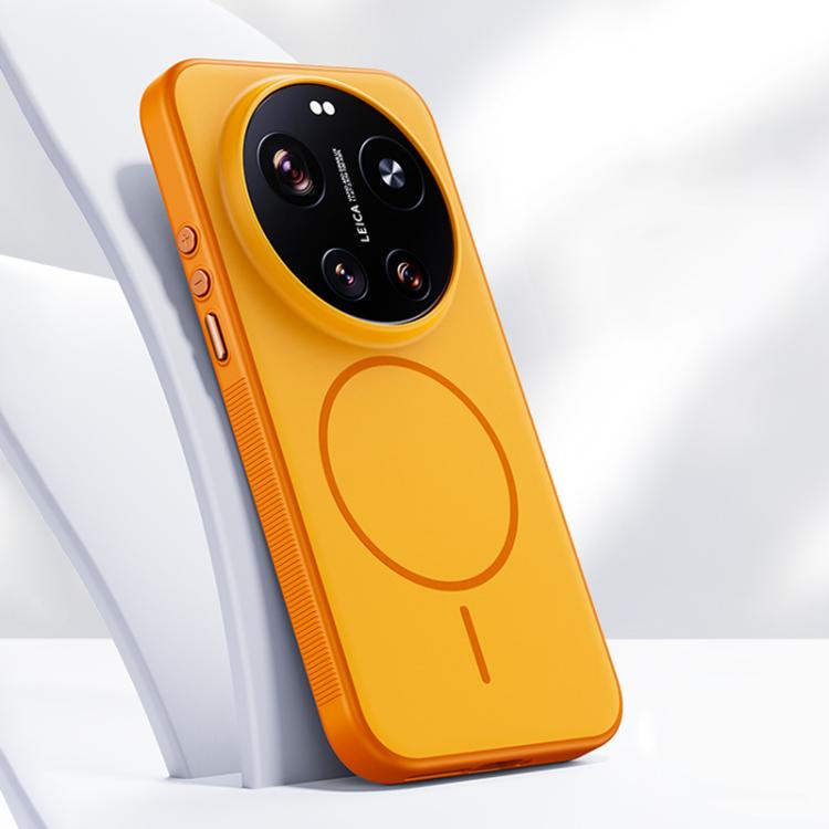 For Xiaomi 17 Ultra Boundless Series Skin Feel Magnetic Full Coverage Phone Case(Orange)