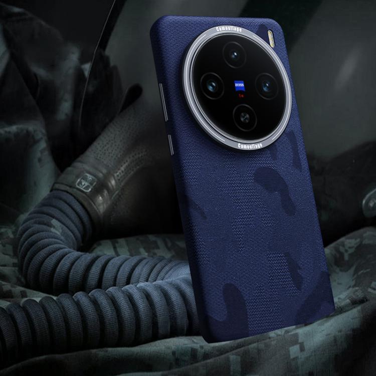 

For vivo X200 Camouflage Full Coverage Magnetic Shockproof Phone Case(Blue)