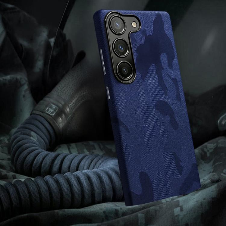 For Samsung Galaxy S26 5G Camouflage Full Coverage Magnetic Shockproof Phone Case(Blue)