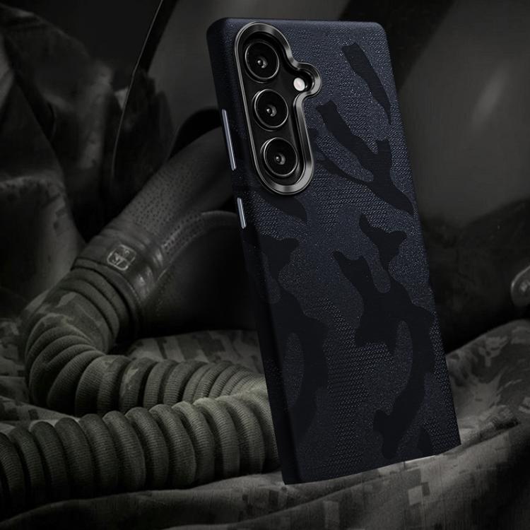 

For Samsung Galaxy S25+ 5G / S24 5G Camouflage Full Coverage Magnetic Shockproof Phone Case(Black)
