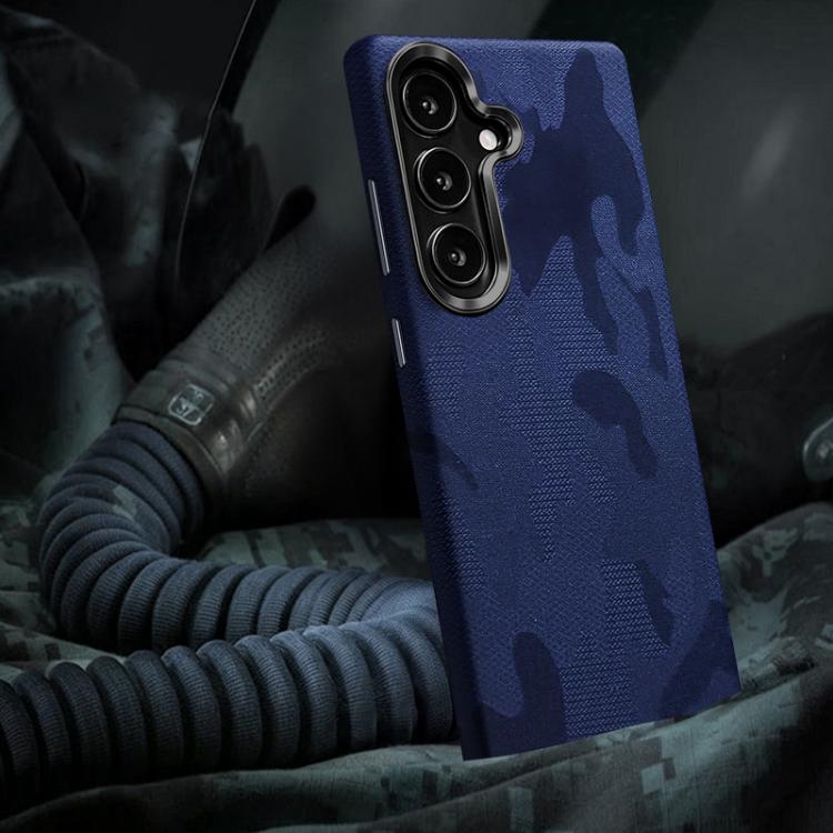 

For Samsung Galaxy S25+ 5G / S24+ 5G Camouflage Full Coverage Magnetic Shockproof Phone Case(Blue)