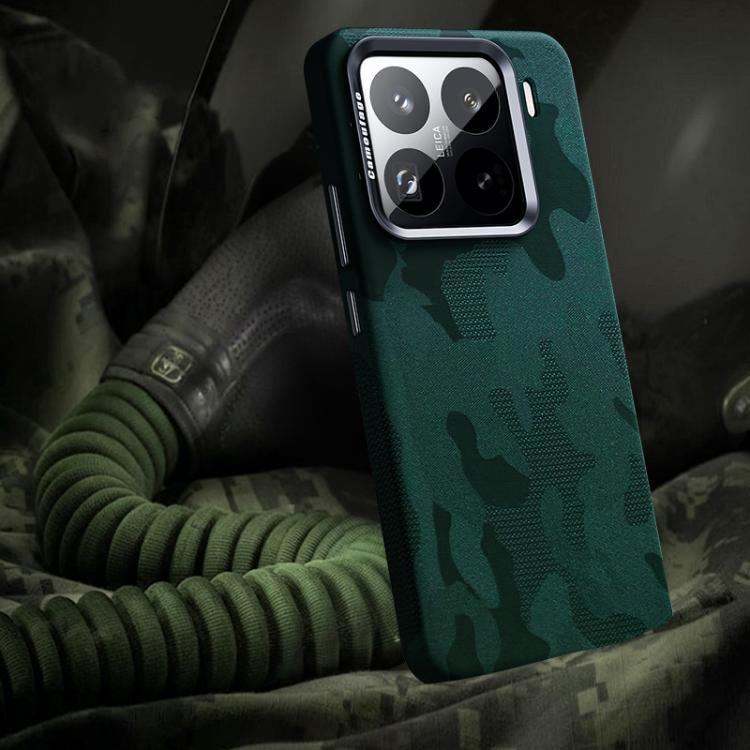 

For Xiaomi 15 Pro Camouflage Full Coverage Magnetic Shockproof Phone Case(Army Green)