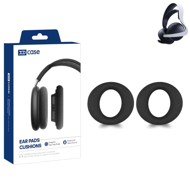 

For Sony PS5 PULSE 3D Wireless XDcase 1 Pair Headset Replacement Ear Pads with Prying Tool(Mesh Fabric-Black)