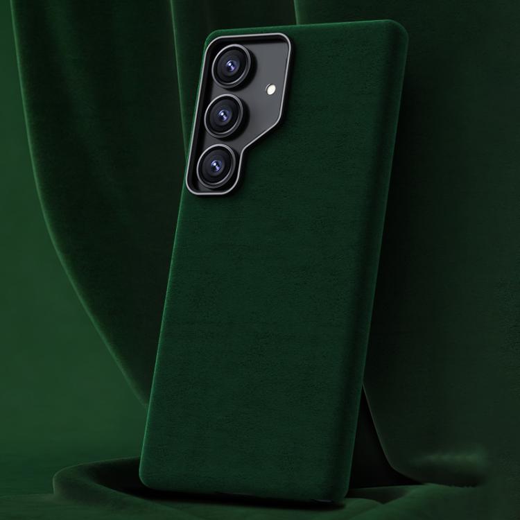 For Samsung Galaxy S25+ 5G / S24 5G Ottilan Series Full Coverage Magnetic Microfiber Leather PC Phone Case(Dark Green)