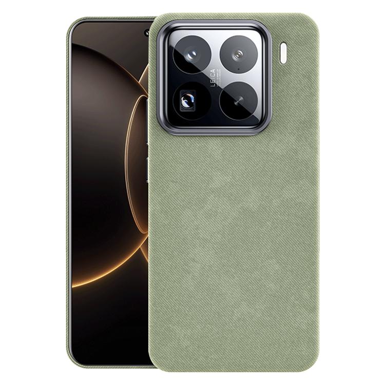 

For Xiaomi 15S Pro Flannel Textured Magnetic Full Coverage Phone Case(Light Green)