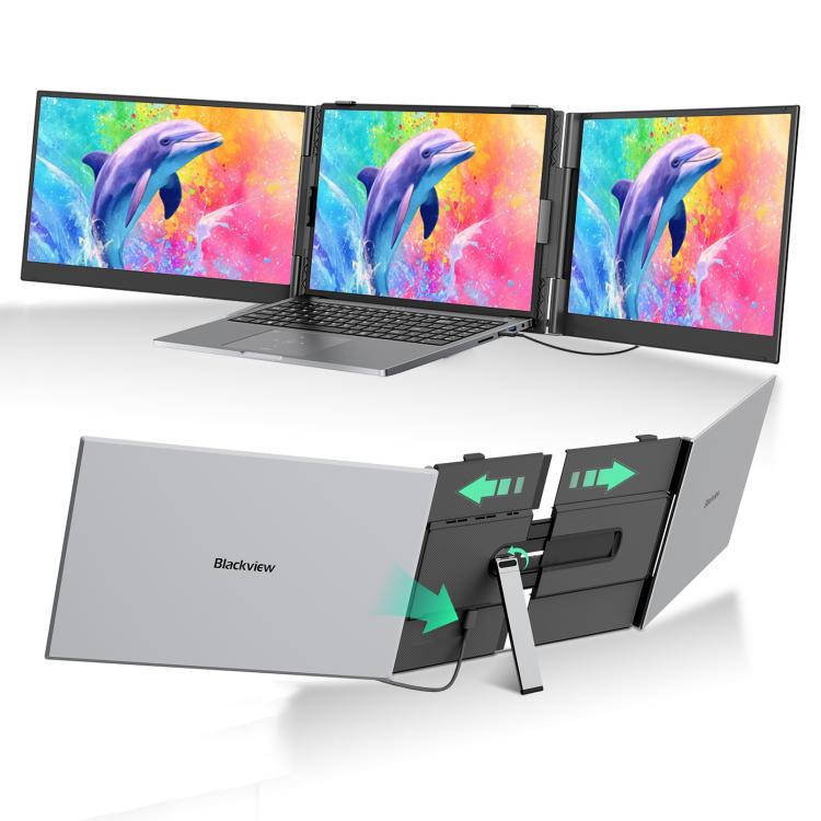 [HK Warehouse] Blackview DCM8 Pro 15.3-inch Dual-Screen Portable Extension Monitor for 14-17.3 inch Laptops(Grey)