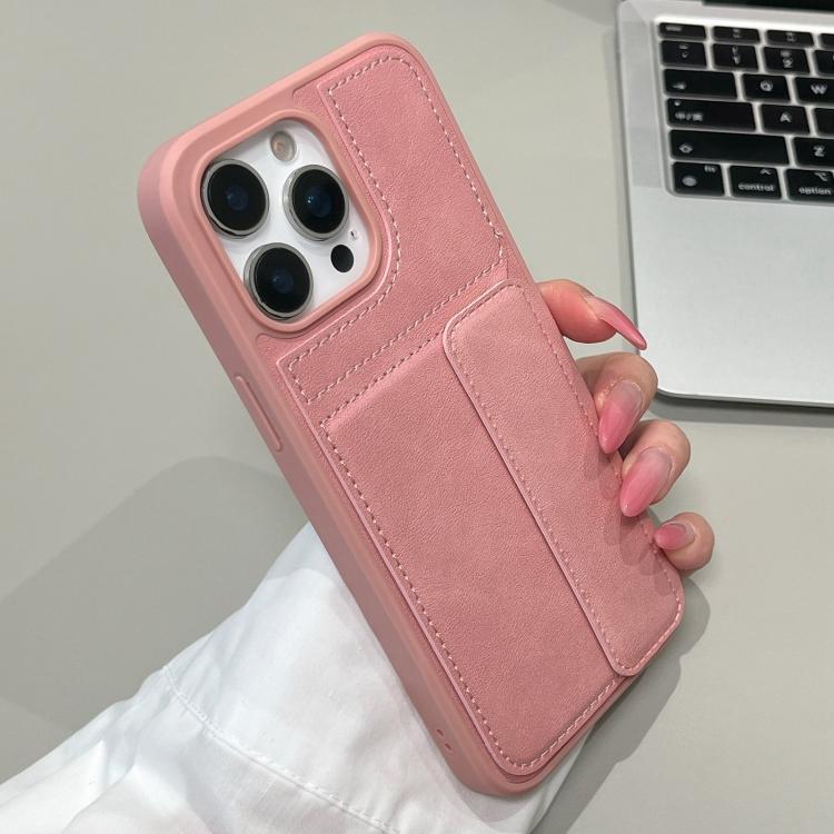 For iPhone 13 Pro Multifunctional Premium Card Bag Holder Phone Case(Pink)