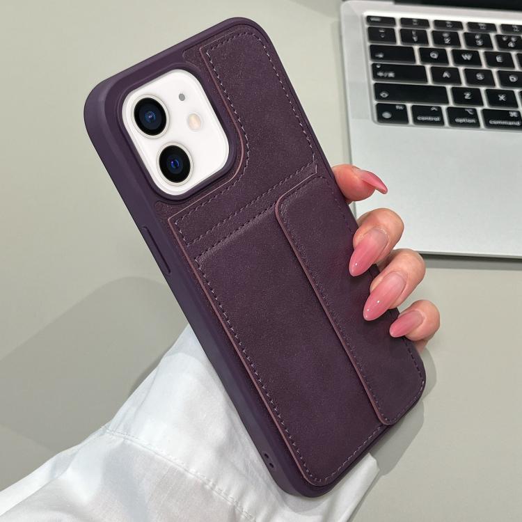 

For iPhone 11 Multifunctional Premium Card Bag Holder Phone Case(Purple)