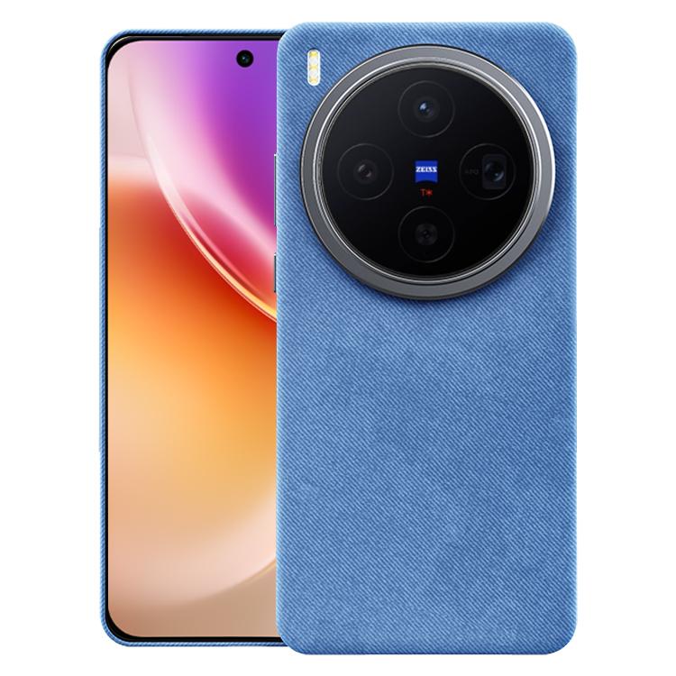 

For vivo X300 Flannel Textured Magnetic Full Coverage Phone Case(Light Blue)