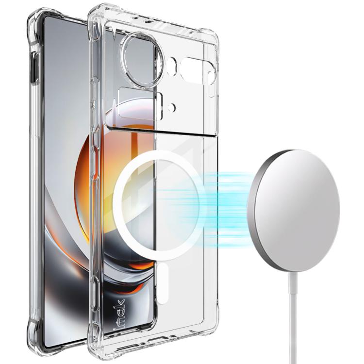 

For ZTE nubia Z80 Ultra imak Magnetic Shockproof Airbag TPU Phone Case(Transparent)