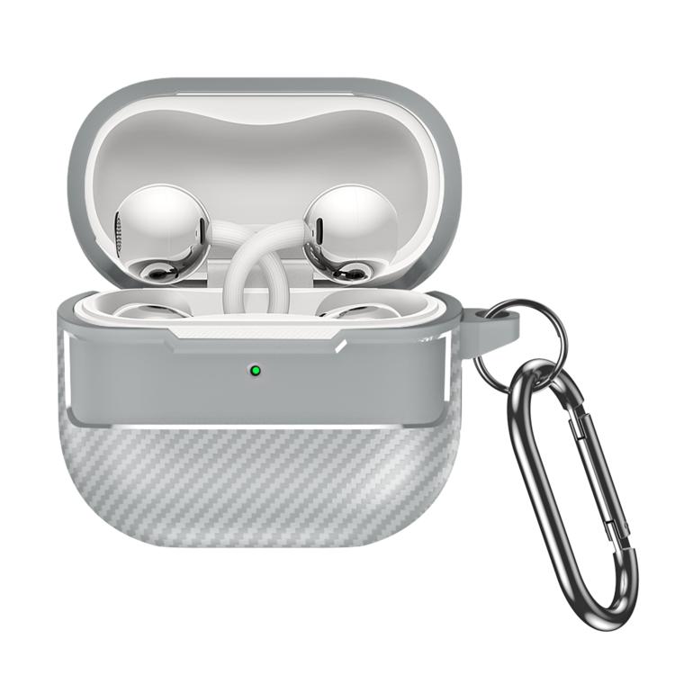 

For Huawei FreeClip 2 Carbon Fiber Texture Bluetooth Earphone Protective Case(Grey)