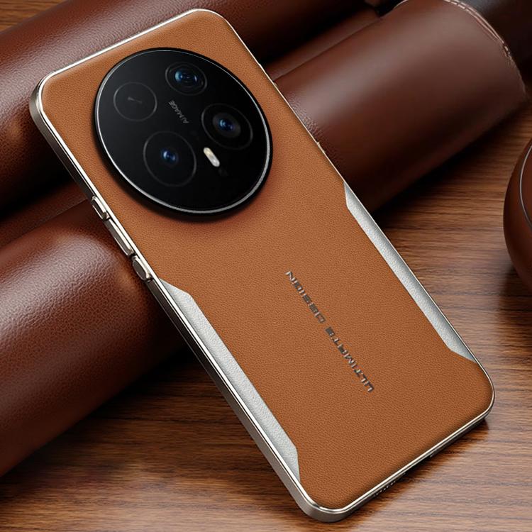 

For Honor Magic8 Pro Electroplated Frame Sheepskin Texture Morandi Color Shockproof Phone Case(Khaki)