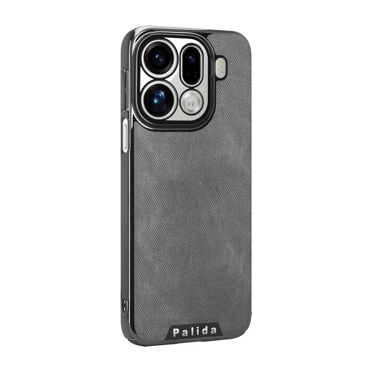 For OPPO Find X9 Pro Palida Y13 Mecha Denim Texture Full Coverage Phone Case(Grey)