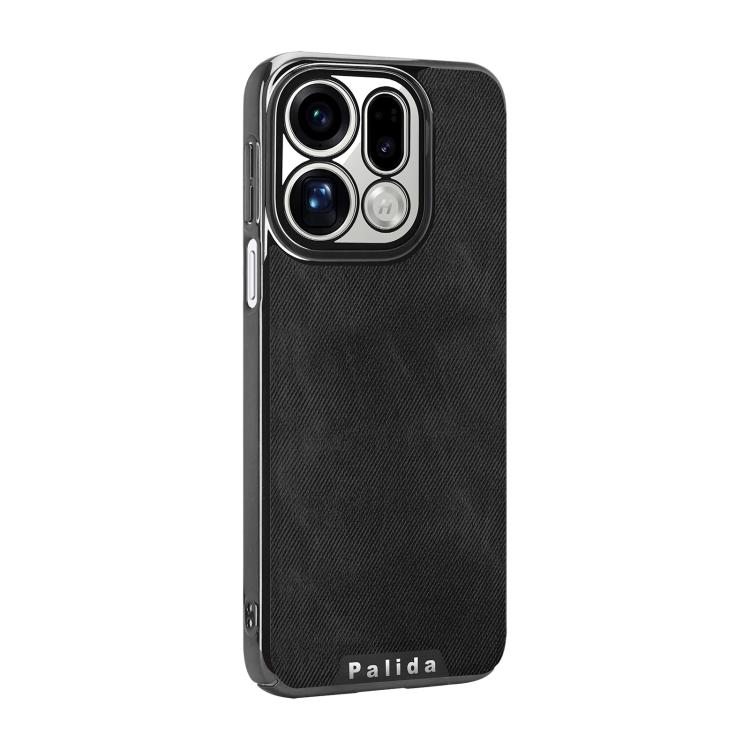 For OPPO Reno14 Pro Global Palida Y13 Mecha Denim Texture Full Coverage Phone Case(Black)