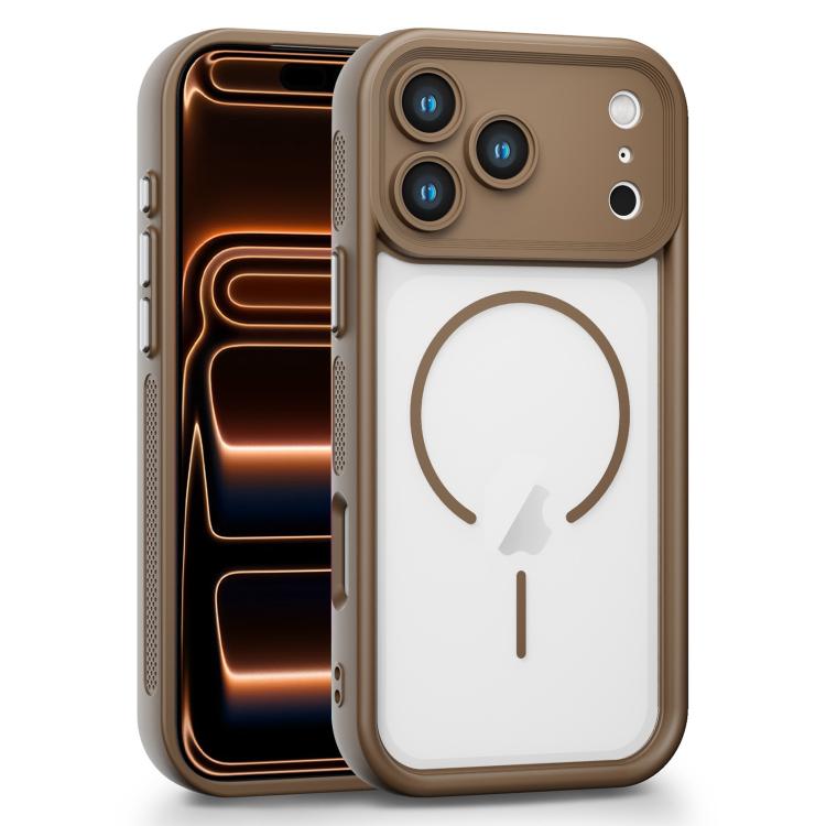 For iPhone 17 Pro Heavenly Eye Magnetic TPU Hybrid PC Phone Case(Khaki) — купить у Sunsky-online WW