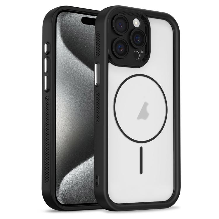 For iPhone 15 Pro Max Heavenly Eye Magnetic TPU Hybrid PC Phone Case(Black) — купить у Sunsky-online WW