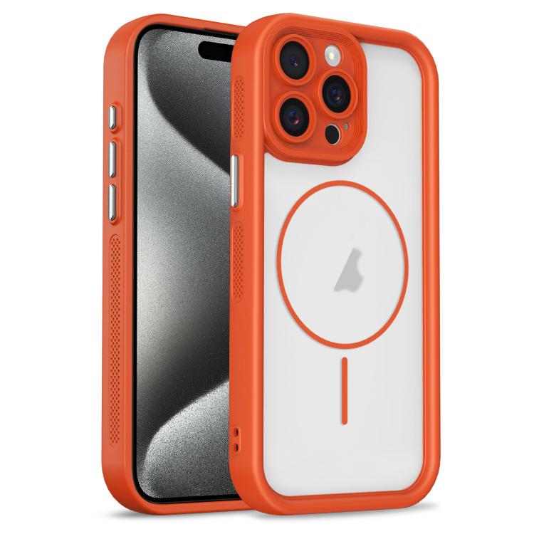 For iPhone 15 Pro Heavenly Eye Magnetic TPU Hybrid PC Phone Case(Orange) — купить у Sunsky-online WW