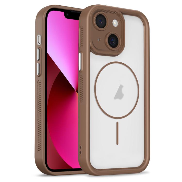 For iPhone 13 Heavenly Eye Magnetic TPU Hybrid PC Phone Case(Khaki)