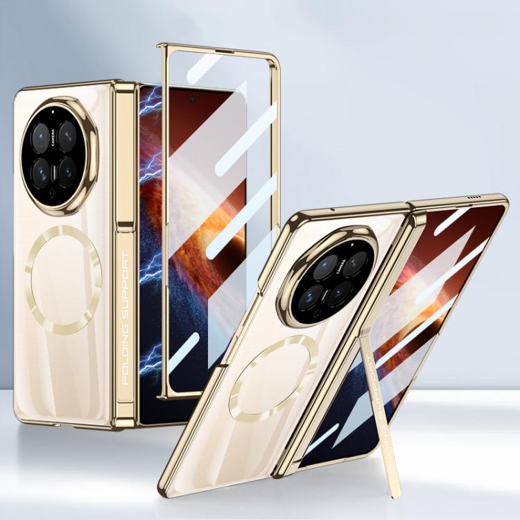 

For Honor Magic V6 GKK Integrated Magnetic Folding Hinge Phantom Magnetic Phone Case(Champagne Gold)