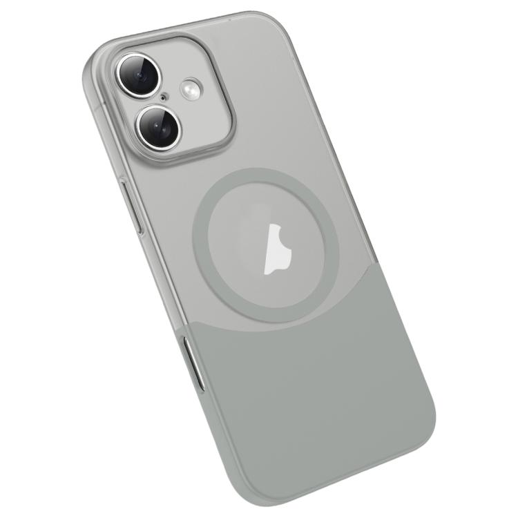 For iPhone 16 Plus Tenon-and-mortise Splicing Magnetic PC Phone Case(Grey) — купить у Sunsky-online WW