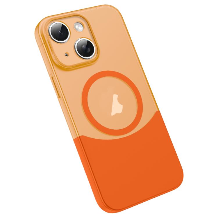 For iPhone 14 / 13 Tenon-and-mortise Splicing Magnetic PC Phone Case(Orange) — купить у Sunsky-online WW