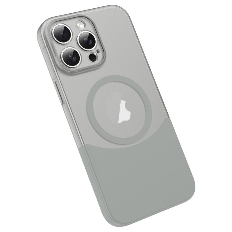 For iPhone 12 / 12 Pro Tenon-and-mortise Splicing Magnetic PC Phone Case(Grey)