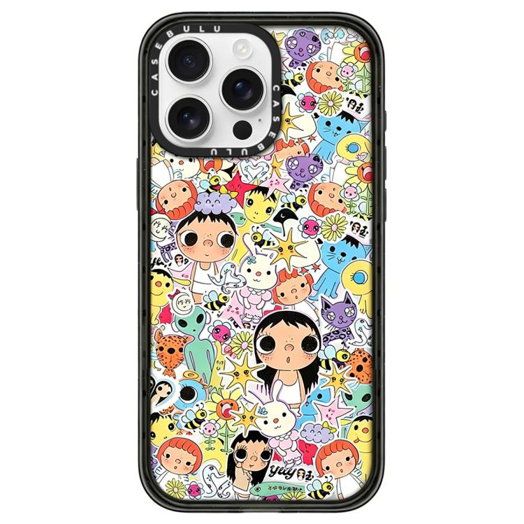 

For iPhone 16 Pro Max YUY Series Pattern Transparent Acrylic Phone Case(YUY Stars Animals)