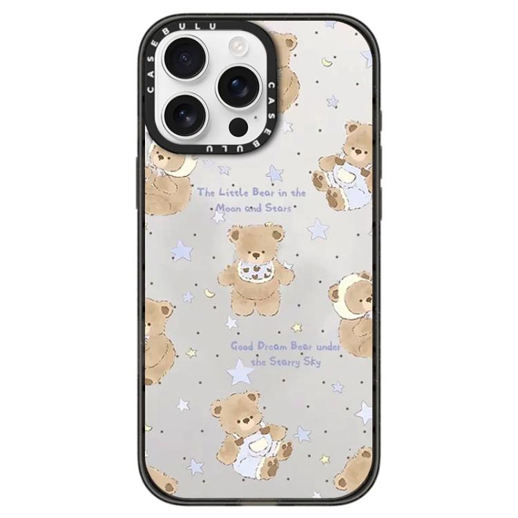 

For iPhone 15 Pro Hi Forest Series Pattern Transparent Acrylic Phone Case(Bear Doll)