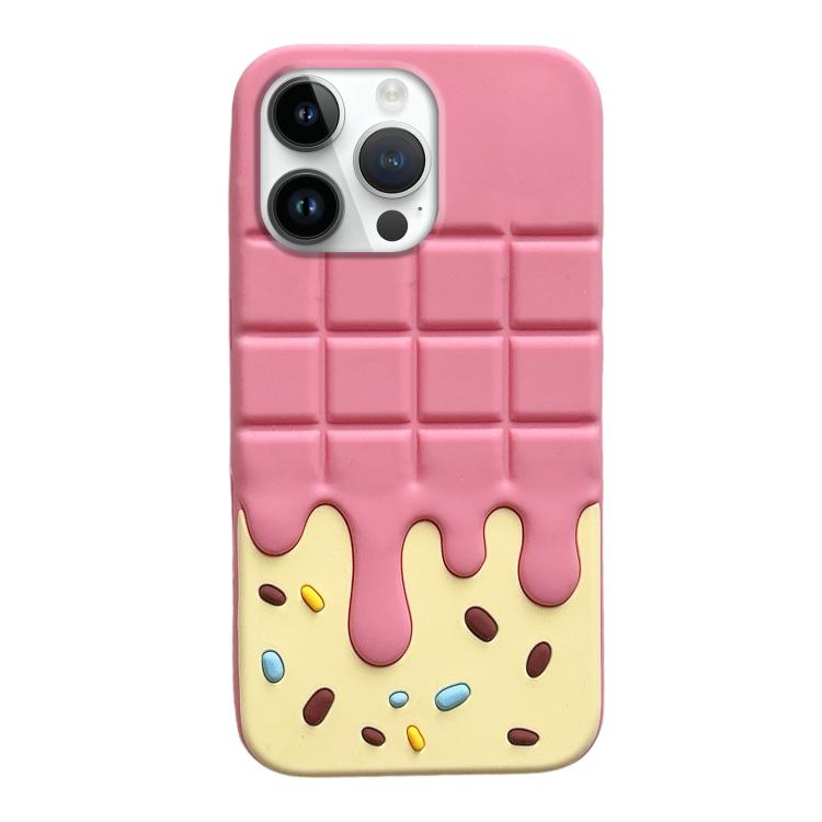 For iPhone 13 Pro Candy Chocolate Silicone Phone Case(Yellow Pink)