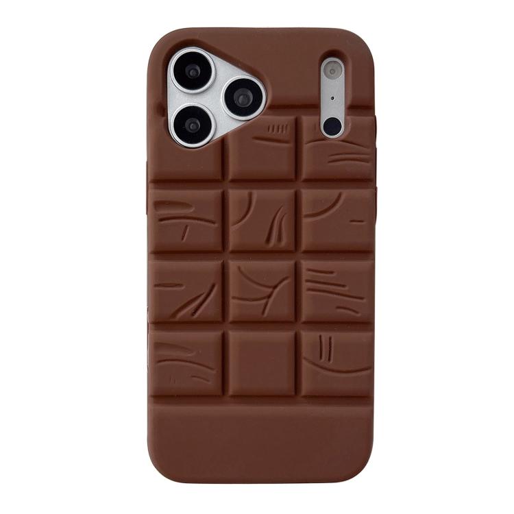 

For iPhone 17 Pro Max Melted Chocolate Silicone Phone Case(Brown)