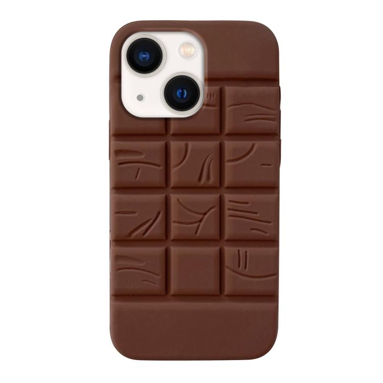 For iPhone 14 Plus Melted Chocolate Silicone Phone Case(Brown)