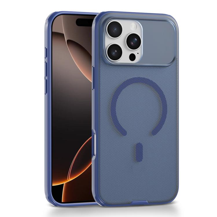 For iPhone 16 Pro Frosted Dot Texture Magnetic Phone Case(Blue) — купить у Sunsky-online WW