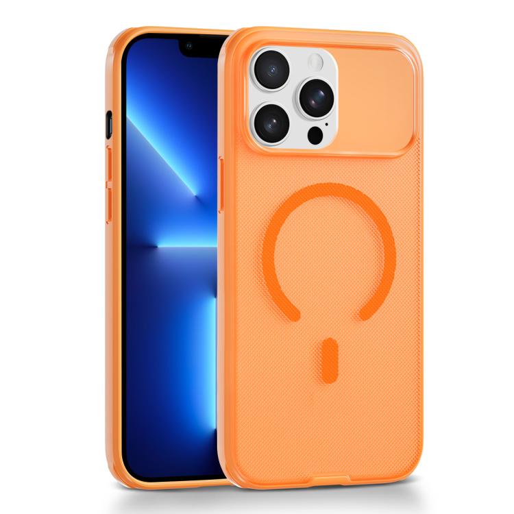 For iPhone 13 Pro Max Frosted Dot Texture Magnetic Phone Case(Orange) — купить у Sunsky-online WW