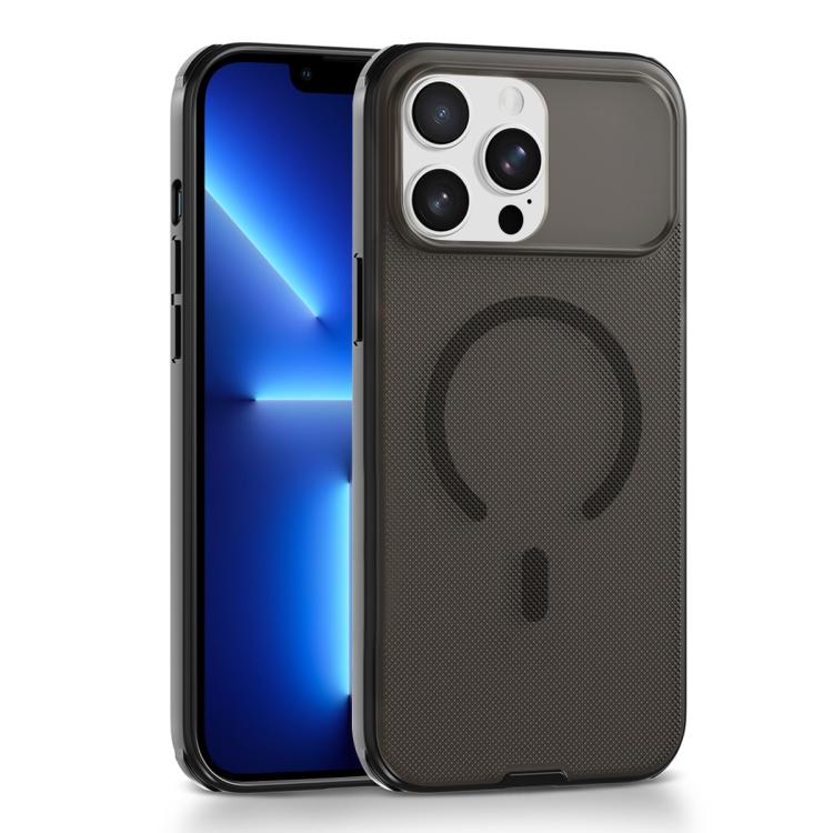 

For iPhone 13 Pro Frosted Dot Texture Magnetic Phone Case(Black)