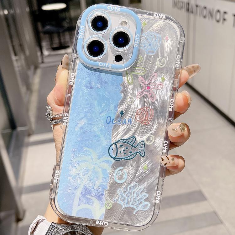 For iPhone 12 Pro Max IMD Ocean World Puffy Frosted PC Phone Case — купить у Sunsky-online WW
