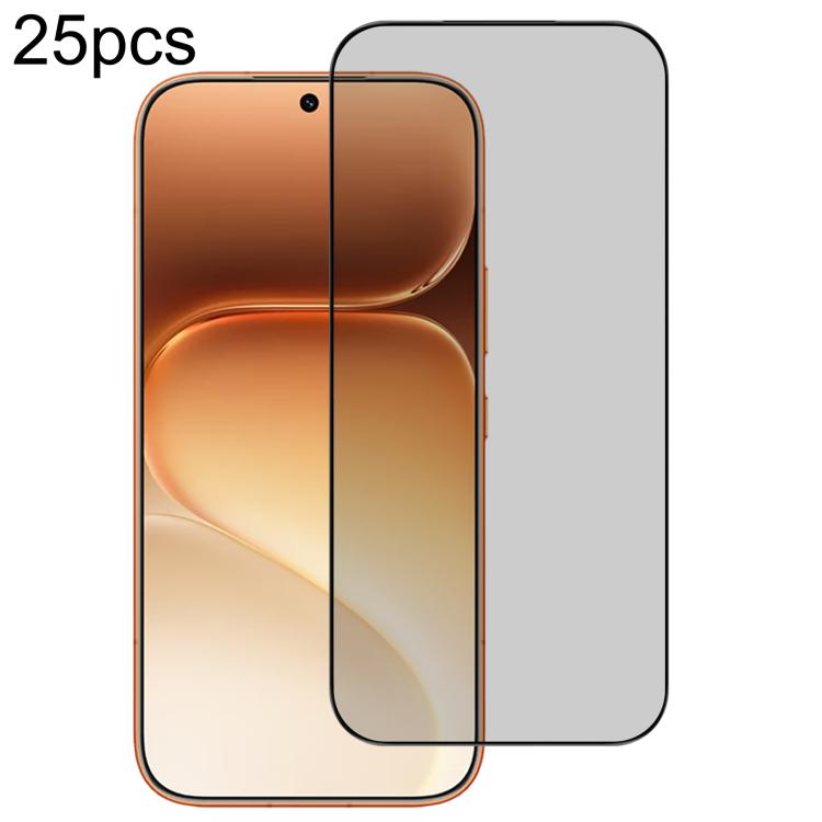 

For Honor 600 Vitality 25pcs Full Cover Anti-peeping Tempered Glass Film, Support Fingerprint Unlocking