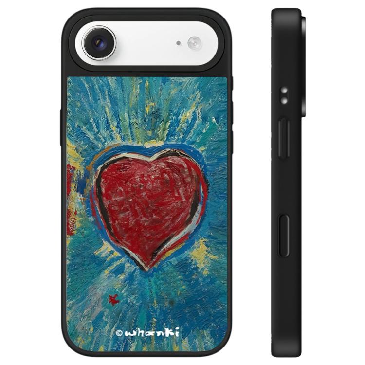 For iPhone Air Floating Man Series Pattern Mirror Phone Case(Heart)