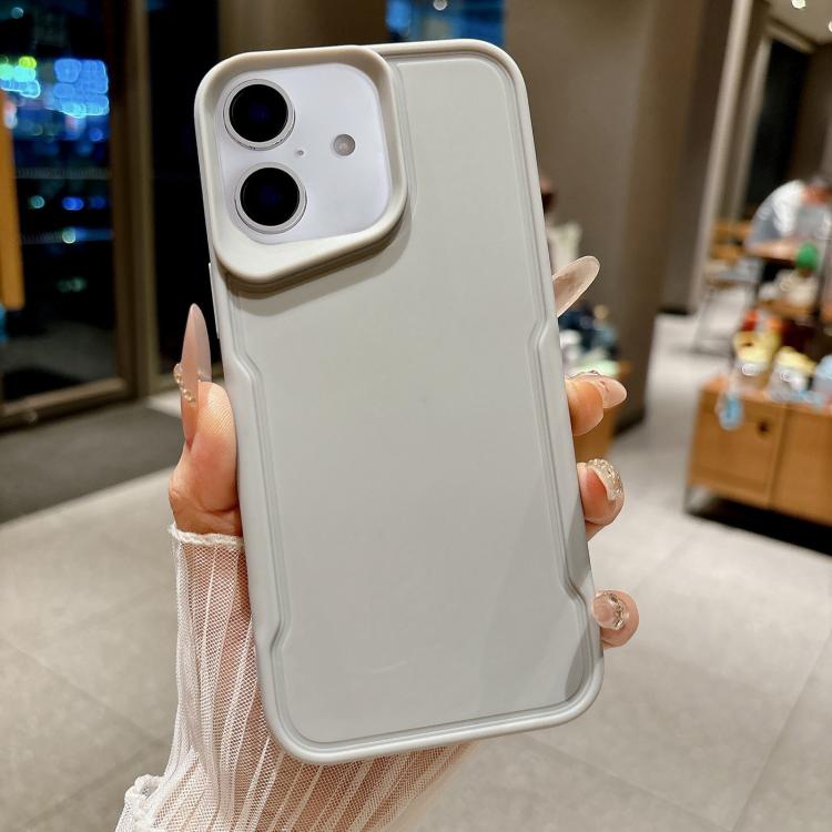 For iPhone 16 Slim Waist Design Soft TPU Shockproof Phone Case(Grey)