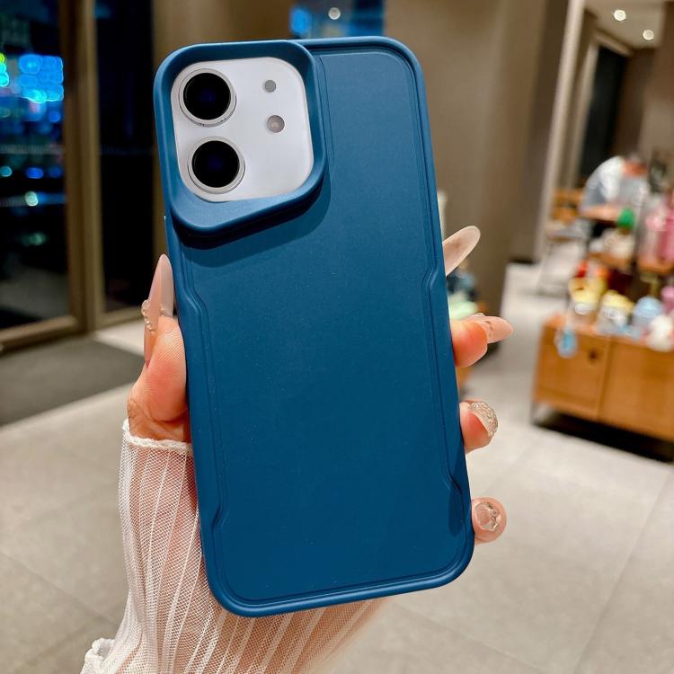 For iPhone 11 Slim Waist Design Soft TPU Shockproof Phone Case(Dark Blue)