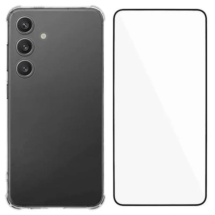 

For Galaxy A57 5G Airbag Corners Transparent TPU Phone Case with Screen Film(Transparent)