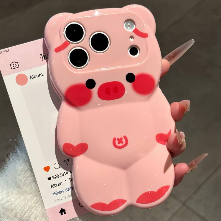 For iPhone 17 Pro Cute 3D Pig Shockproof TPU Phone Case(Belly Button Pig) — купить у Sunsky-online WW