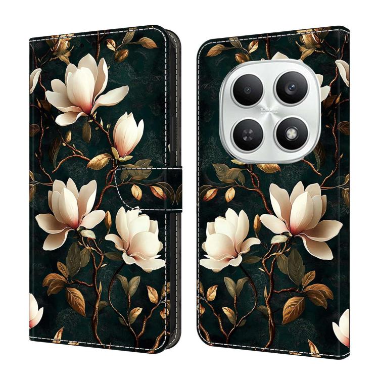 

For Redmi Note 15 5G/4G Global 164mm Crystal-Like Painted Vegan Leather Phone Case(Magnolia)